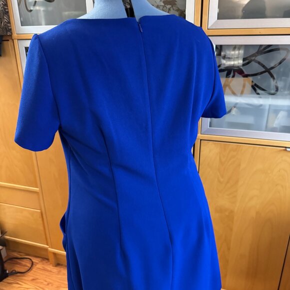 Eliza J Cobalt Blue Sheath Dress with Princess Seams and Pockets 16W - Picture 3 of 4
